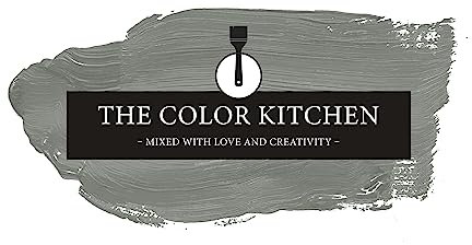 A.S. Création THE COLOR KITCHEN universelle Wandfarbe - Malerfarbe für Wohnräume und Arbeitszimmer - matte Innenfarbe in Grau - 2,5l Deckfarbe in TCK4014