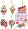 Eiscreme Geformt Diamant Painting Bilder, Diamond Painting Diy-Sticker Bastelset für Kinder ab 6 Jahre, 6 Stück Diamantmalerei-Schlüsselanhänger, Geschenke für Mädchen im Alter von 6–12 Jahren