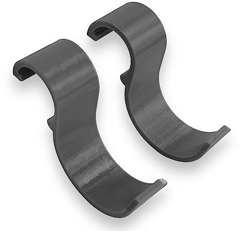 Aufhängehaken passend für Transportbox 4pets PRO Serie, Leinenhaken für Hundebox (Grau), 2er Set Haken