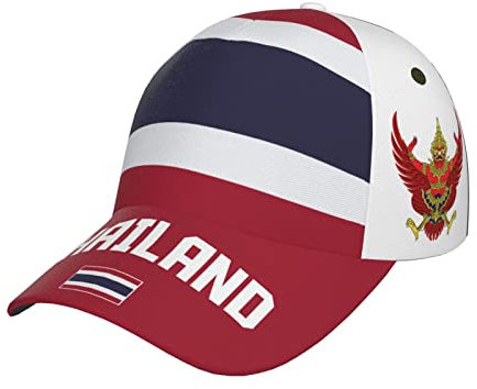 Herren Damen Baseball Kappen Thailand-Flagge Basecap Leicht Abwaschbar Outdoor Hut Baumwolle Hip-Hop-Hut Für Golf Reisen Sport