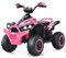 COSTWAY 12V Quad Elettrico per Bambini, Auto Elettrica Cavalcabile con Luci LED Musica e Pedale, 2,2-4,3 km/h, Quad Regalo per Bambini 3-8 Anni (Rosa)