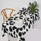 Rechteckige Wachstuchtischdecke, Schwarz-Weißer Leopard Abwaschbar Wachstischdecke Wasserdicht Tischwäsche Für Indoor Party Jubiläum 137X183Cm