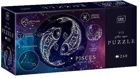 Interdruk Puzzle 250 48x33 cm Zodiac Zodiak Sternzeichen - Pisces - Fish - Fische