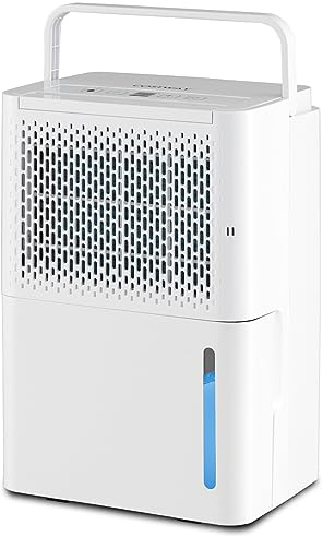 COSTWAY 12L/Tag Luftentfeuchter, Raumgröße ca. 15m², Entfeuchter elektrisch mit 3 Modi, 2,2L Wassertank, 24H Timer, ≤42 dB, automatisches Abtauen & Abschalten
