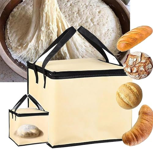 Teig-Gärschrank mit Heizungs-Gärbox mit Griff, Sauerteig-Brot-Werkzeug-Set, hohe und niedrige Temperatureinstellung, wiederverwendbar, Niedertemperatur-Heizung für die Herstellung von Brot Joghurt