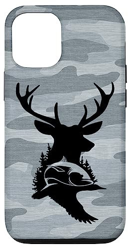 Hülle für iPhone 13 Pro Duck Camo Elch Funny Buck Deer Hunting Bass Fishing Lake Dad