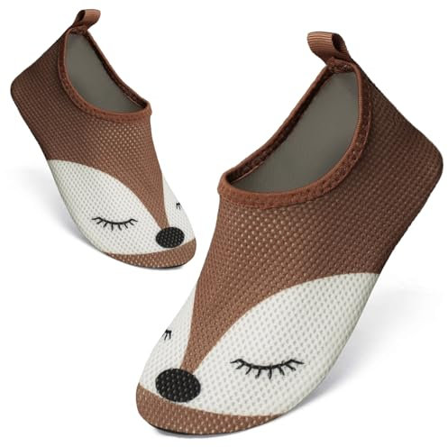 Escarpines Niño Niña Zapatillas de Agua Playa, Secado Rápido Calcetines Piscina Niño Agua Zapatos Escarpines para Bebe, Calzado Descalzo de Surf Buceo Natación 22-33EU
