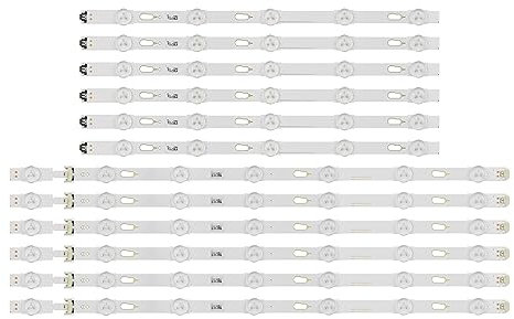 YBRAVO Tira De LED Fit For Samsung 49 TV S_KU6.3_49_FL30 LM41-00335A LM41-00334A UE49KU6100 CY-WK049HGLV1H UE49KU6300 UN49KU650DF UE49MU6105 tira de luz