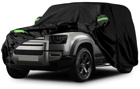 Autoabdeckung Wasserdicht Ersatz für Land Rover Defender 90 2020-2025, Vollgarage Autoplane Outdoor Abdeckung für Regen Schnee Sonne Staub UV Schutz, Winddicht Auto Abdeckplane Winter & Sommer