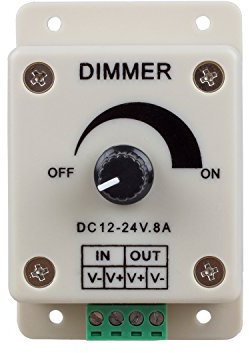 Janasiba PWM Dimming contrôleur pour lumières LED, , bande, 12-24 volts (12V - 24V) 8 Amp, interrupteurs électriques Variateurs pour , Commercial, Industriel et bureau