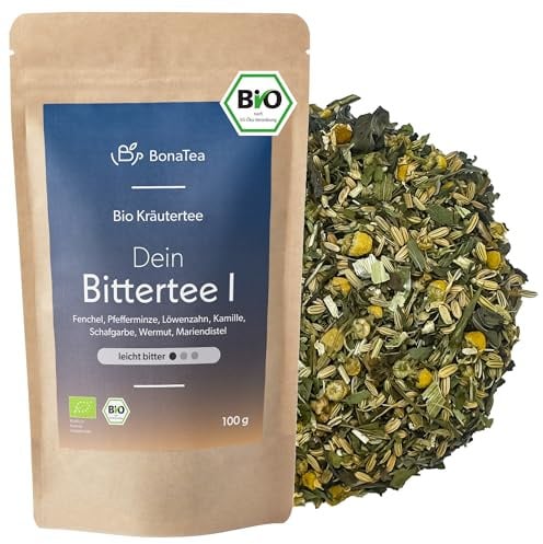BIO Bittertee mit Löwenzahn, Wermut, Mariendistel und Bitterkräutern