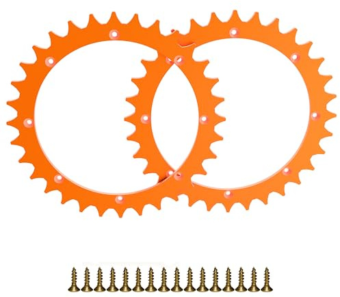 Nozzleboss Spikes 220mm für Mähroboter Rasenmäher kompatibel mit Worx S M Landroid Mähroboter WR165E WR167E M500 (Orange)