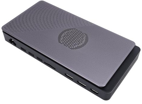 Docking Station per Monitor Triplo, Dock per Scheda Grafica Esterna con Oculink, HDMI2.1, 2xDP1.4, USB4.0, 3xUSB3.2 e SD4.0 Dock Displaylink PD 65W per GPU 7600M XT (Spina