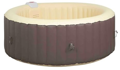 Vasca Idromassaggio da Esterno Gonfiabile Riscaldata 2-4 Posti Ø180x65 cm Ease.Zone Marrone