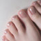 Short Square French False Toenails on Nails Glitter Press on Toenails Nude Glitter Stick, Fake Toe Nails Acrylic Full Cover Toenails for Women Girls (Aurora Pink, 0.1 ml (Pack of 1))