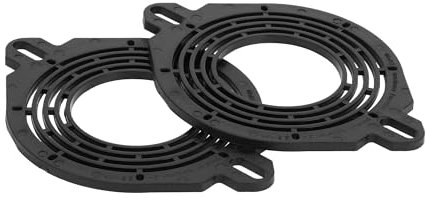 TUCKBOLD Car Boat RV Speaker Spacer Ring Midrange Speaker Spacer Adapter Waterproof Black 2 Pcs ABS
