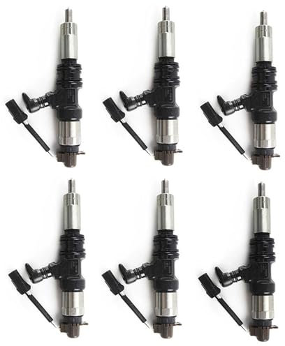 GBHPMTVC 6Pc 095000-5450 Car Nozzle Adapter High Impedance Engine Diesel Fuel Injector For M&ITSUBISHI For 6M60 Fuso Truck ME302143 Car Injection Nozzles