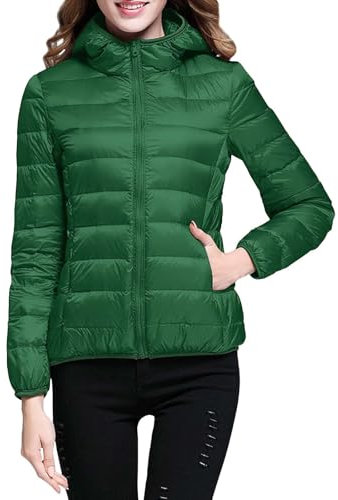 HEONSATI Piumino 100 Grammi Leggero Donna con Cappuccio Piumini Leggeri Ripiegabile Giacca Antivento da Donna Giacconi Invernali Cappotto Ultraleggero Pesante Giubbotti Imbottiti Parka Elegante