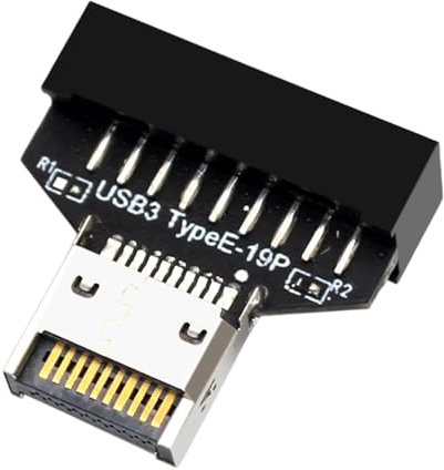 Pc Front Panel Header Adapter - Computer Motherboard Connector, 19pin Usb 3.2 Front Panel Adapter | Type E Game Computer Motherboard Expansion Extend Usb Type E Ports to Pc Front Panel for Game Room