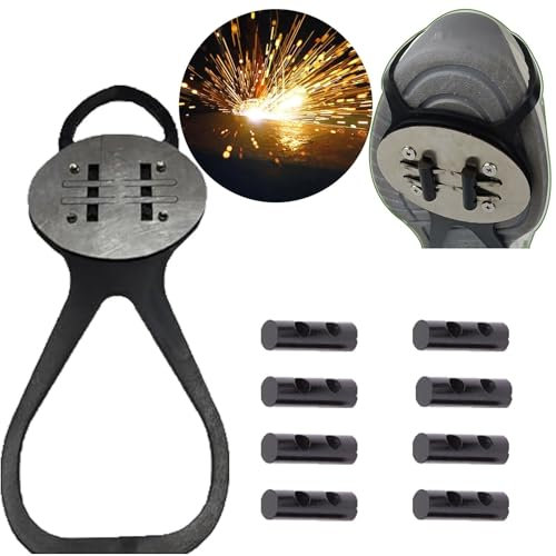 Fahrrad Feuerstein Pad, Skateboard Zubehör, Motorrad Reibungsfunken Werkzeug Pads, Einstellbare Schuh Boot Cover Pad, Fußbremse Funken Fußdruck Schieber Reitschuhe Zubehör (1)