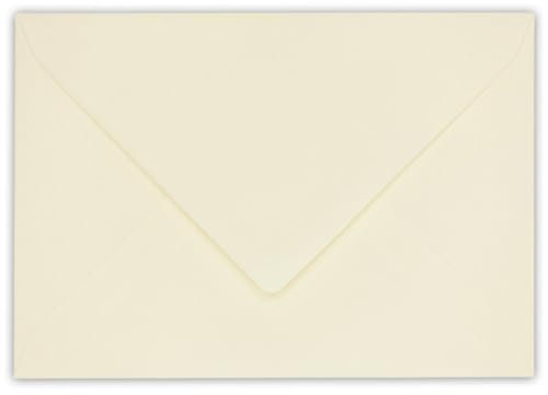 Kuvertwelt Briefumschläge DIN C6 (162x114mm) 25 Stück Creme Nassklebende Umschläge für Karten und Einladungen – Umschläge für Geschäftspost, Büro, Hochzeit und den privaten Gebrauch