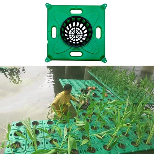 KLYDBMYT 13x13 Aquaponics Floating Pond Planter, Large Artificial Floating Island for Aquatic Plants, Reusable Nursery Pots, Floating Pond Baskets Plant Pot (Color : Planter B, Size : 10pc)
