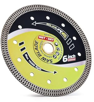 Solidure Disque à tronçonner diamanté 150 mm pour carrelage, grès cérame, marbre, granit, carrelage de sol dur