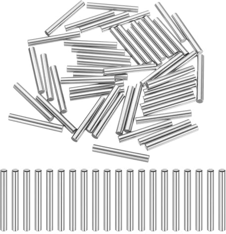 QUARKZMAN 50pcs Goupilles Cylindriques à Roulement, 4x30mm Goujon Cylindrique en Acier Industriel Mécanique, Chevilles Support d'Étagère Tige Fixation Installation Éléments Meubles