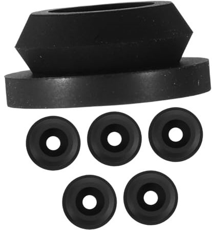 Passacavo in Gomma per Piano Cottura Rv, Kit 6 Pezzi Nero | Compatibile Griglia e Fornello, Design Multiringhiera Sicuro, per Campeggio e Viaggio in Roulotte