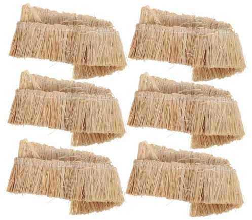 OFFSCH 6-Teiliges Künstliches Strohdach Für Modellbau Kleine Häuser DIY Miniatur Reetdach Strohgrasrolle Für Feengärten Und Dioramen
