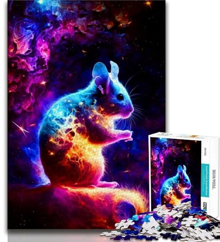 1000-teiliges Puzzle für Jugendliche und Erwachsene, Chinchilla-Puzzle für Erwachsene, Lernspiele, Wanddekoration, einzigartige Geburtstags (Größe 38x26cm)
