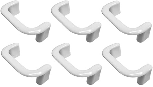 cyclingcolors 6x Möbelgriff 64 mm Kunststoff – Schrankgriff Küchengriff Türgriff Schublade Kommode Möbel, Weiß