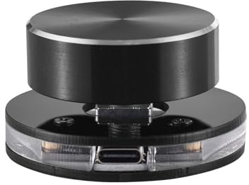 ERYUE Controller Volume USB Versatile con Funzione Mute con un, Adatto per Laptop e Computer Desktop, Materiale Plastico Nero