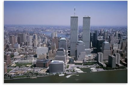 The World Trade Center Twin Towers Foto, New York City, NYC, Architektur, Fotos, Poster, Leinwand, Wanddekoration, Kunstdrucke auf modernem Kunstwerk für Wohnzimmer, Badezimmer, Schlafzimmer, Zuhause