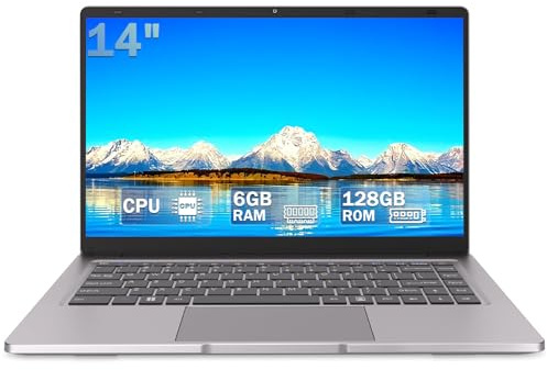 DREAMFYRE 14'' Laptop 6 GB RAM,128 GB SSD, Laptop PC Celeron N4000 Up to 2.6 GHz,HD IPS Display Portable Computer Support Wi-Fi 5, and Bluetooth 5.0,USB-3.0 * 2, MINI HDMI.