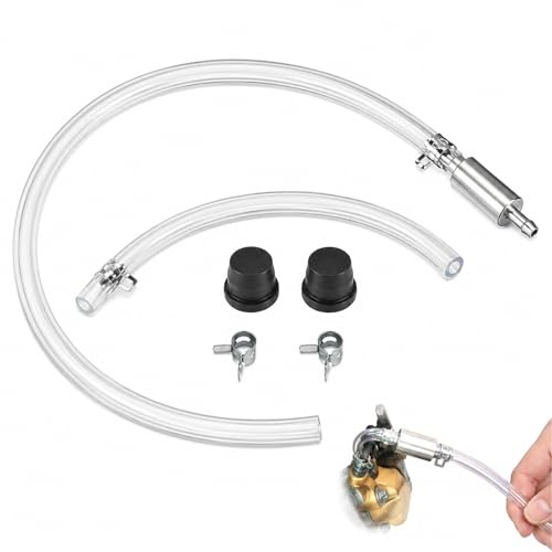 ZXNJA Kit De Purge De Frein avec Valve Anti-Retour, Tuyau Transparent Renforcé 45 Cm Et Accessoires, Purgeur De Frein Moto, Purgeur De Frein Voiture, Outil Complet pour Moto, Vélo Et Auto