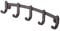 iDesign York Lyra Portachiavi da parete, Ganci appendiabiti ingresso in metallo con 5 ganci, bronzo