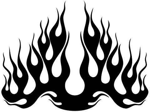 Auto Tattoo Aufkleber - Flames 003 - M - 75x57cm