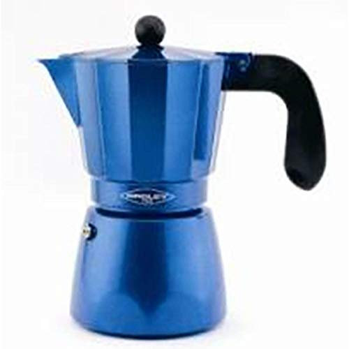 Oroley - Cafetera Italiana Blue Induction | Base de Acero Inoxidable | 9 Tazas | Cafetera Inducción, Vitrocerámica, Fuego y Gas | Estilo Tradicional