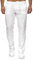 Reslad Leinenhose Männer Chino Herren-Hose lockere Sommer Stoffhose Freizeithose aus bequemer Baumwolle lang RS-3000 Weiß XL