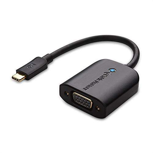 Cable Matters Adaptador USB C VGA (Adaptador VGA a USB C, USB Tipo C a VGA) con 1080p 60Hz en Negro - Puerto Thunderbolt 3 Compatible