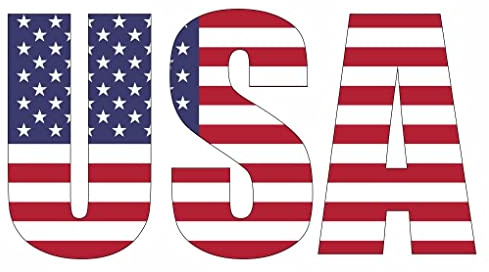 Samunshi® Wandtattoo USA Schriftzug Wandaufkleber Amerika - 60x33cm