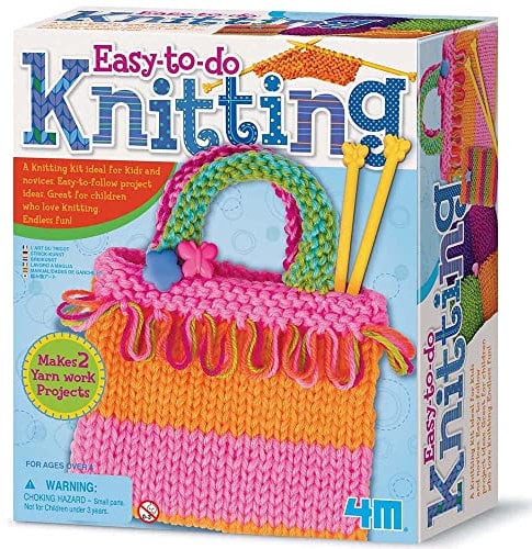 4M Strickset für Kinder und Anfänger – Kreative Projekte und einfache Anleitung – Perfekt zum Stricken lernen – Handarbeiten für Jungen und Mädchen