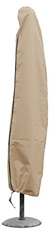 GREEN CLUB Housse de Protection pour Parasol Droit Haute qualité Polyester H 185 cm x diam 40 cm Couleur Beige