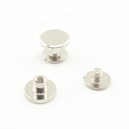 alliage de zinc Rivets Chicago vis concho vis bouton Chicago pour bricolage décoration cuir reliure 9mm x 3mm nickel H127