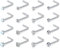 Incaton Nasenpiercing 1.0mm Nasenstecker 18G L Nasenringe Edelstahl Piercing Nase Nasenpiercing Stecker Piercing Schmuck für Damen Herren 1.5/2/2.5/3 mm Silber