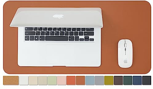 Kompakte Kork Schreibtischunterlage - Kleine doppelseitige Schreibtischauflage für Büro und Zuhause - Als große Mausunterlage und kleine Schreibtischmatten auf Schreibtischen(Braun、60cmx30cm)
