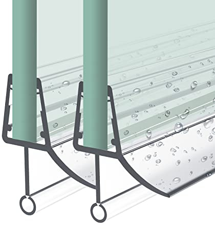 Heilmetz Duschdichtung,2 x 100cm Ersatzdichtung Duschtür für Duschtür Glasstärken von 4-6mm, Wasserabweiser Duschtür Dichtung oder Duschkabinen-Dichtung für Duschkabine & Glastüren