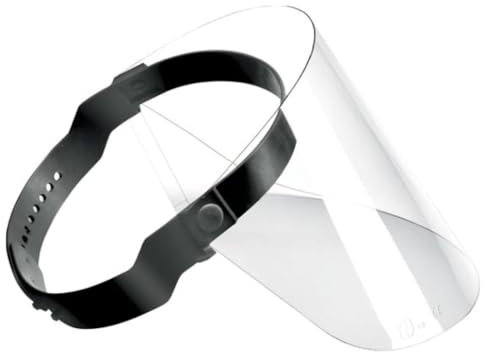 ratioparts tecomec Visier - Gesichtsschutz aus Polycarbonat, schwarz, 10 Stück