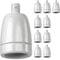 ledscom.de 10 Stück E27 Fassung, Porzellan, weiß, 230V AC, max. 300W